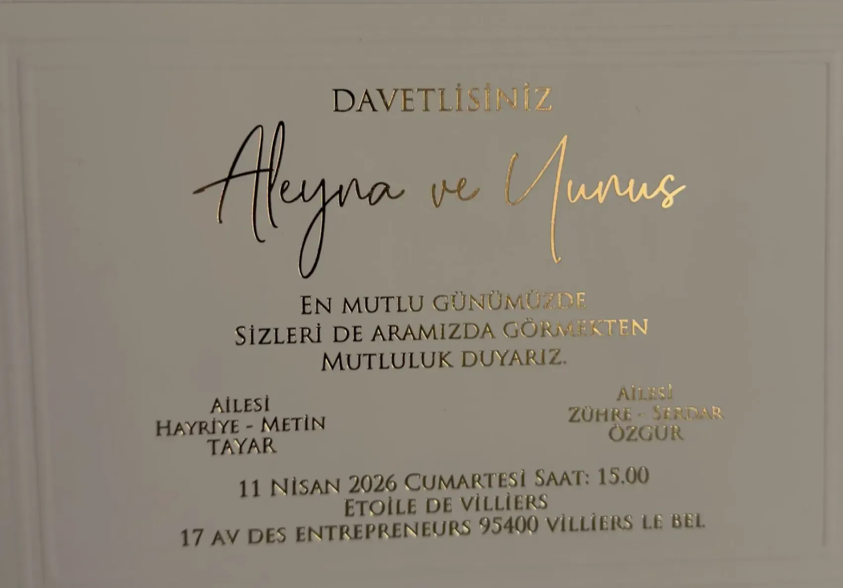 Aleyna ve Yunus düğünü afişi